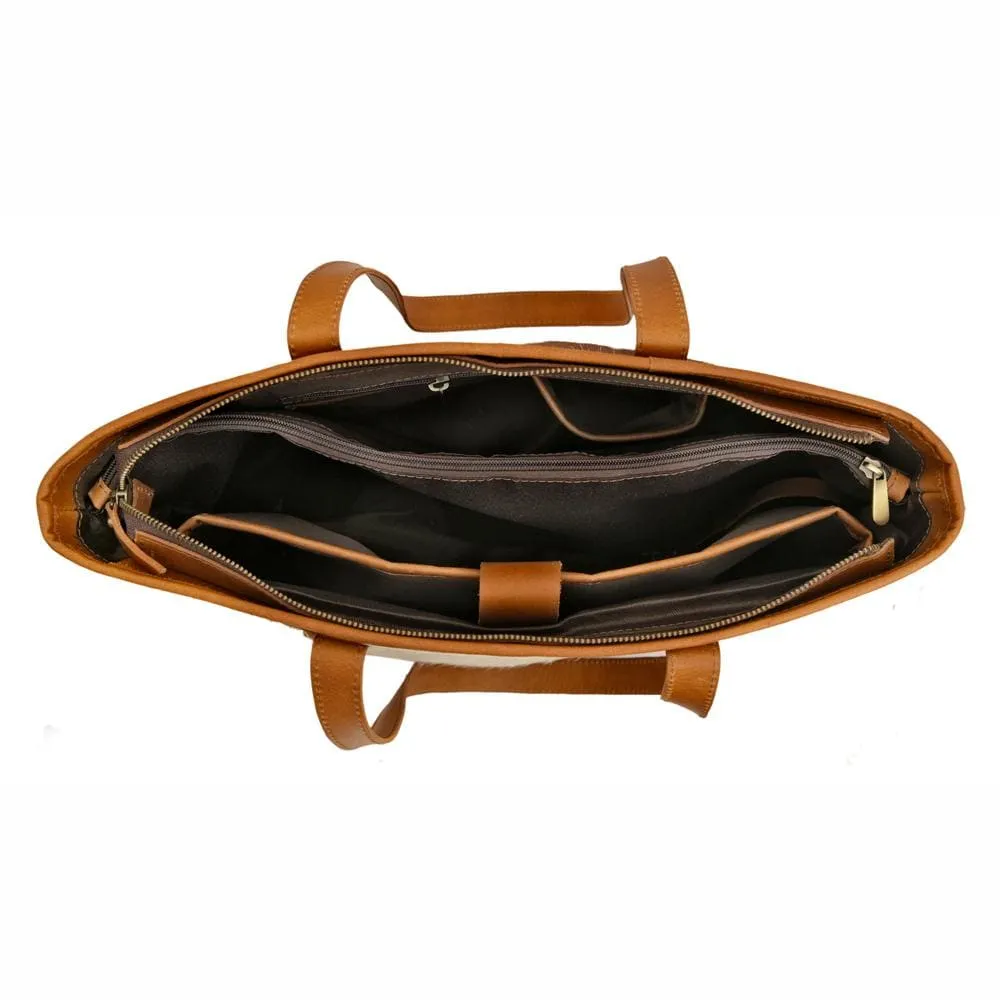 Claire Cowhide Hair Zip Tote