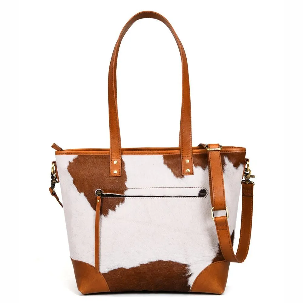 Claire Cowhide Hair Zip Tote