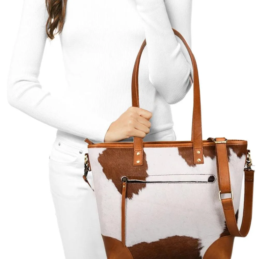 Claire Cowhide Hair Zip Tote