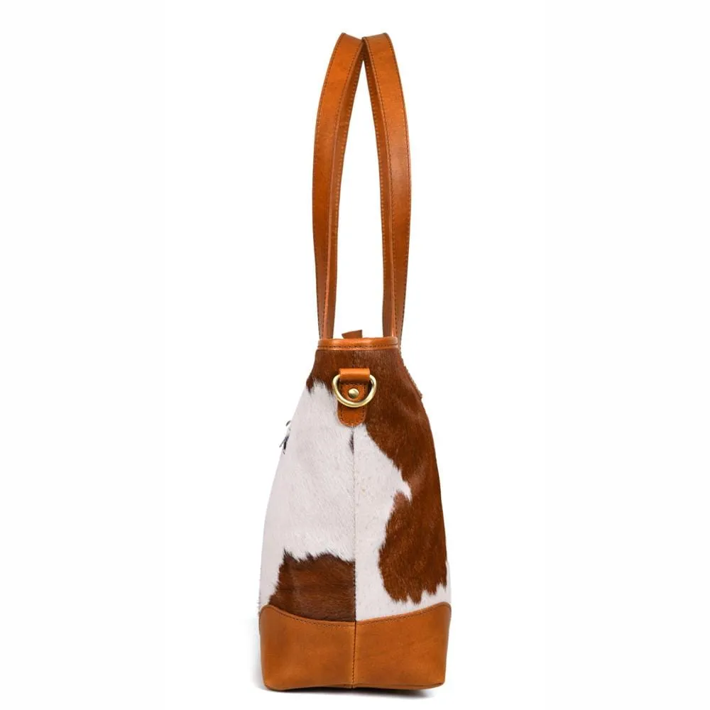 Claire Cowhide Hair Zip Tote