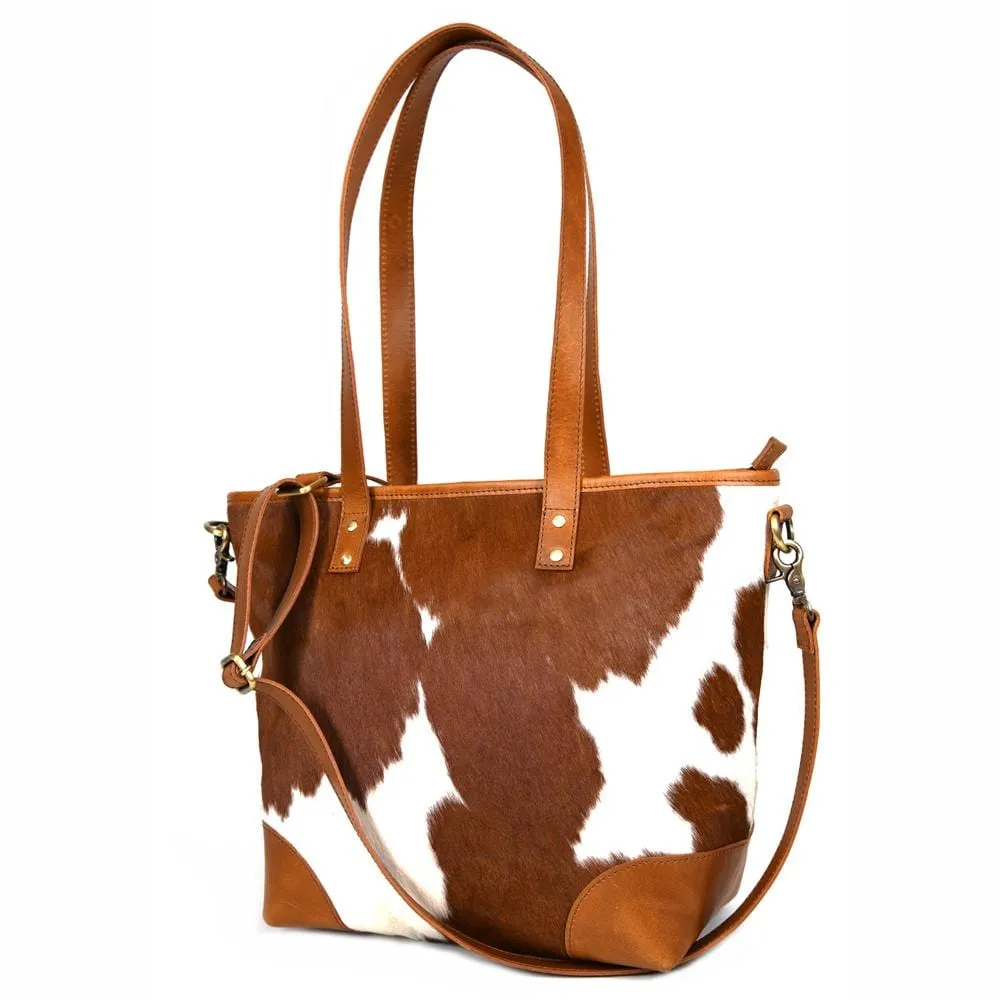 Claire Cowhide Hair Zip Tote