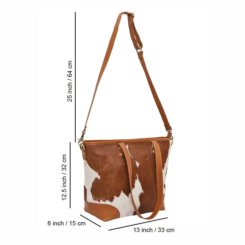 Claire Cowhide Hair Zip Tote