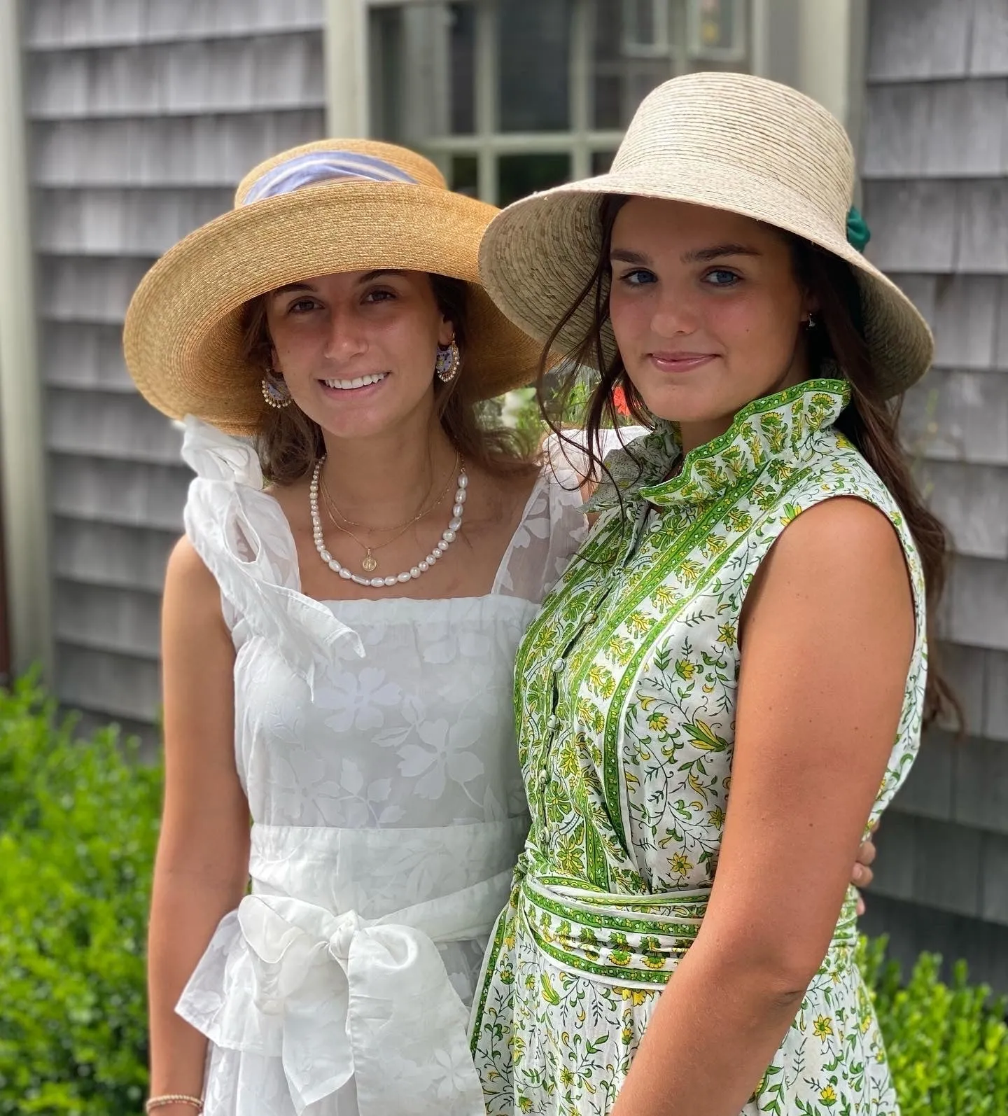 Clematis Bucket Hat - Antique Eyelet Scallop Lace Short Ribbon