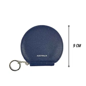 Coin Purse Round Dark Blue