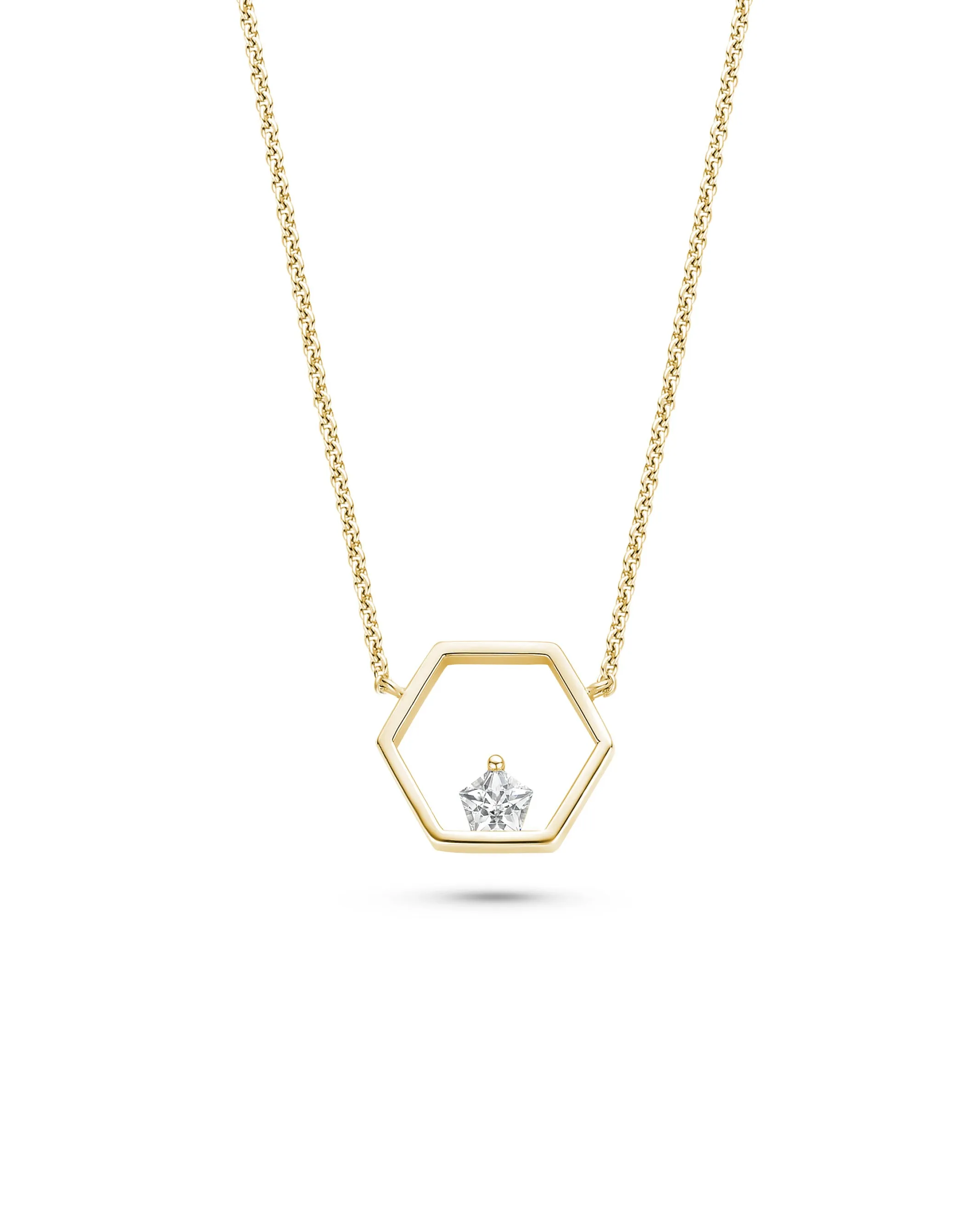 Collier FJF - Icon Circle II, Plaqué or et Zircons (FJF0010008Y)