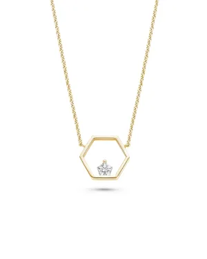 Collier FJF - Icon Circle II, Plaqué or et Zircons (FJF0010008Y)