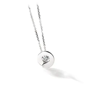 Collier Garel Envol Dancing Stone - Or Blanc, Diamants (44XG15G)