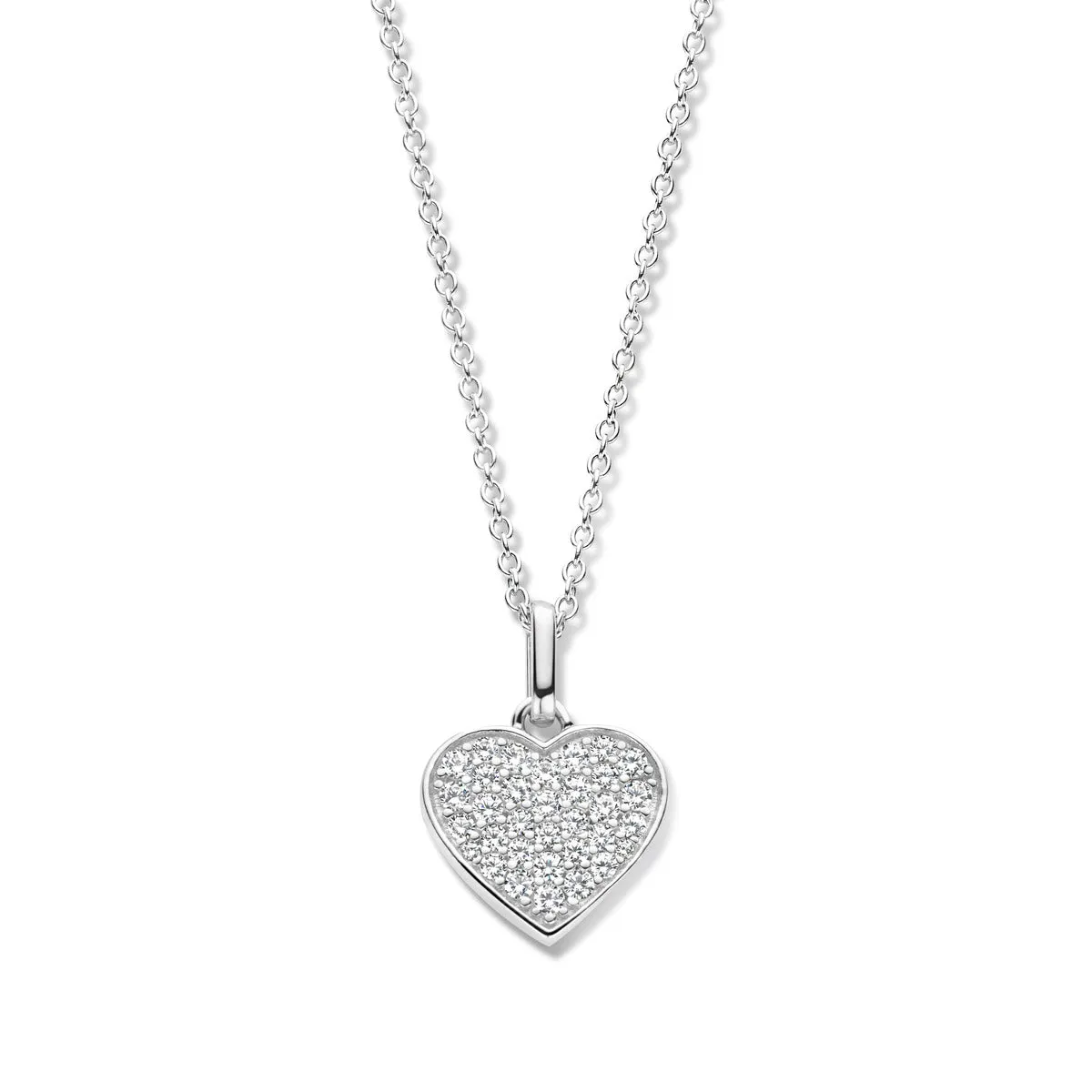 Collier Naiomy Cœur - Argent et zircons (N3O57)