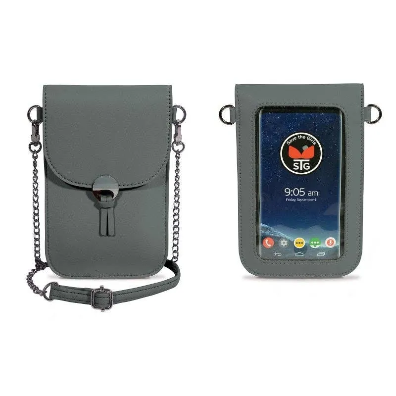 Colorado Touch Screen Crossbody Smartphone Bag: Light Gray