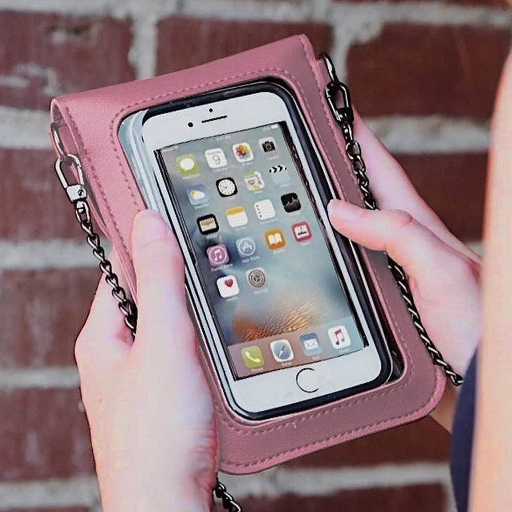 Colorado Touch Screen Crossbody Smartphone Bag: Light Gray