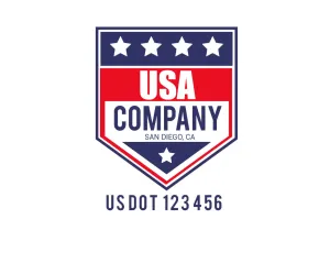Company American  Truck Door Decal (USDOT), 2 Pack