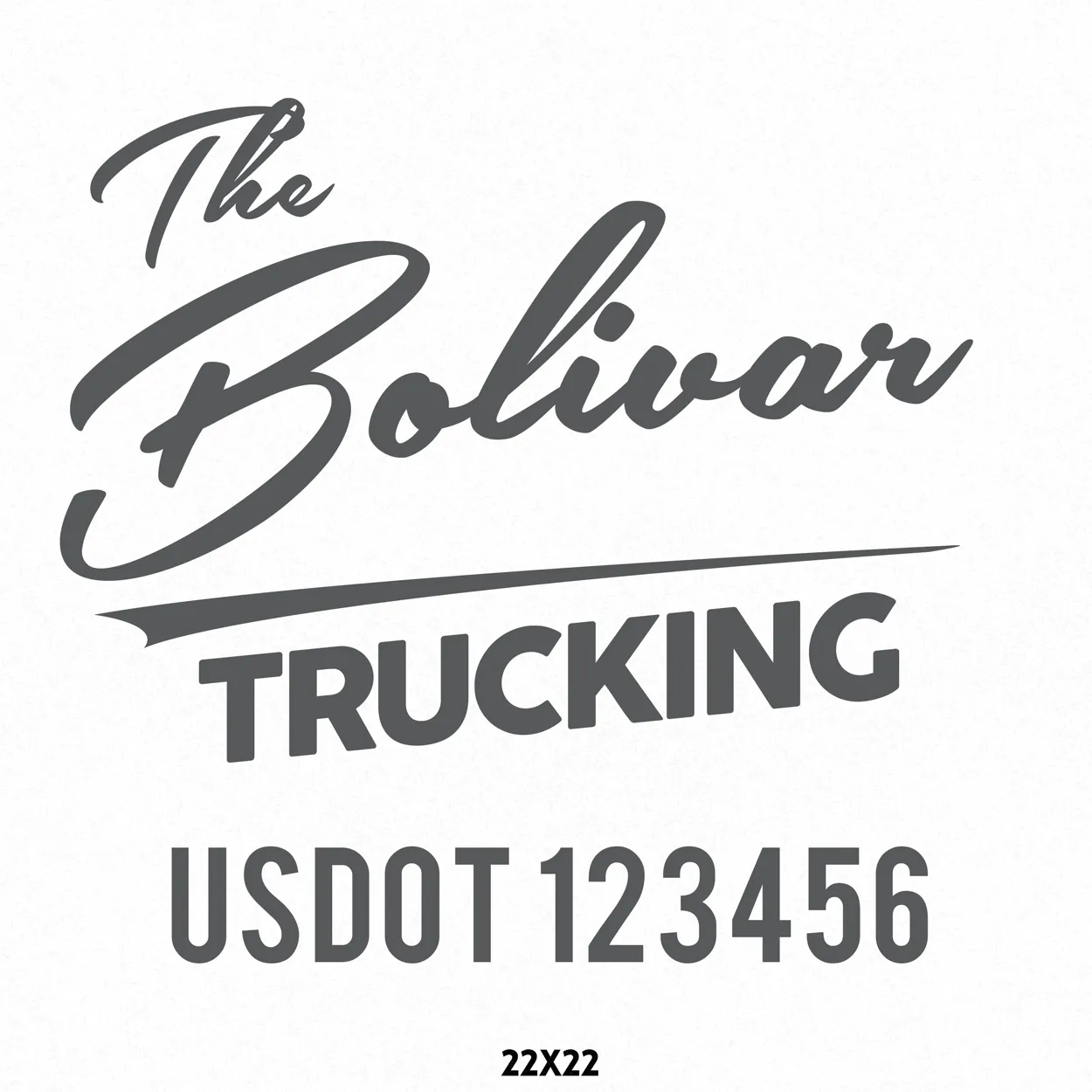 Company Name Truck Decal, 2 Pack