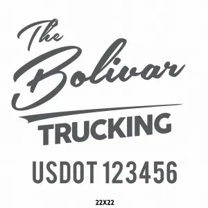 Company Name Truck Decal, 2 Pack