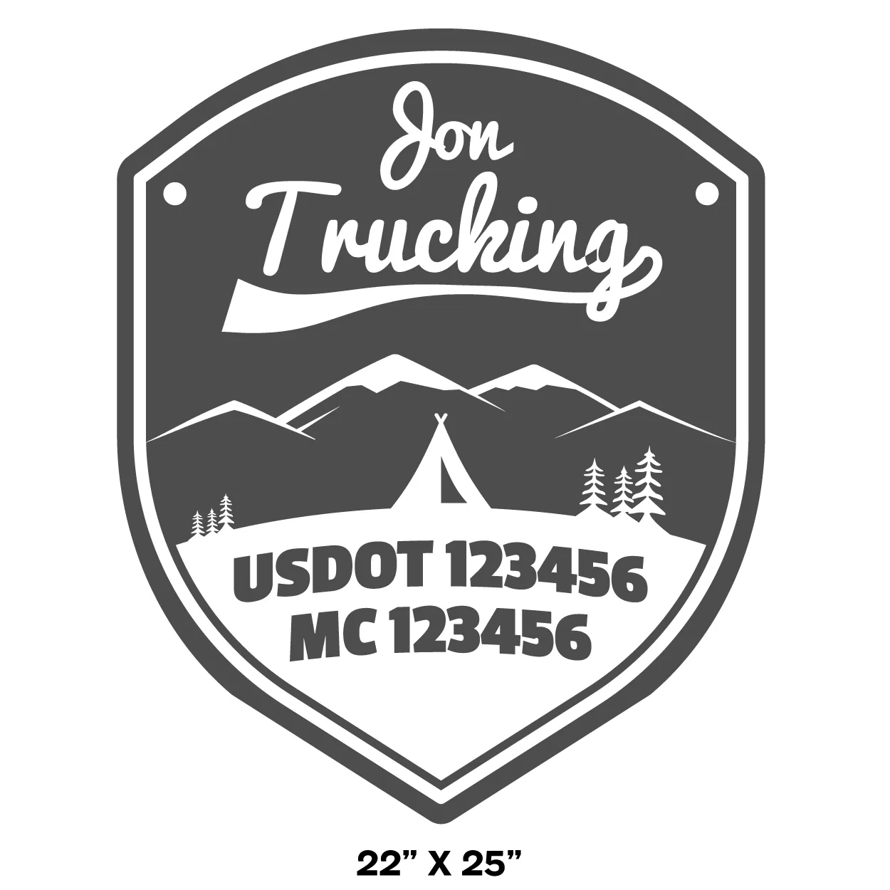 Company Name Truck Decal, 2 Pack