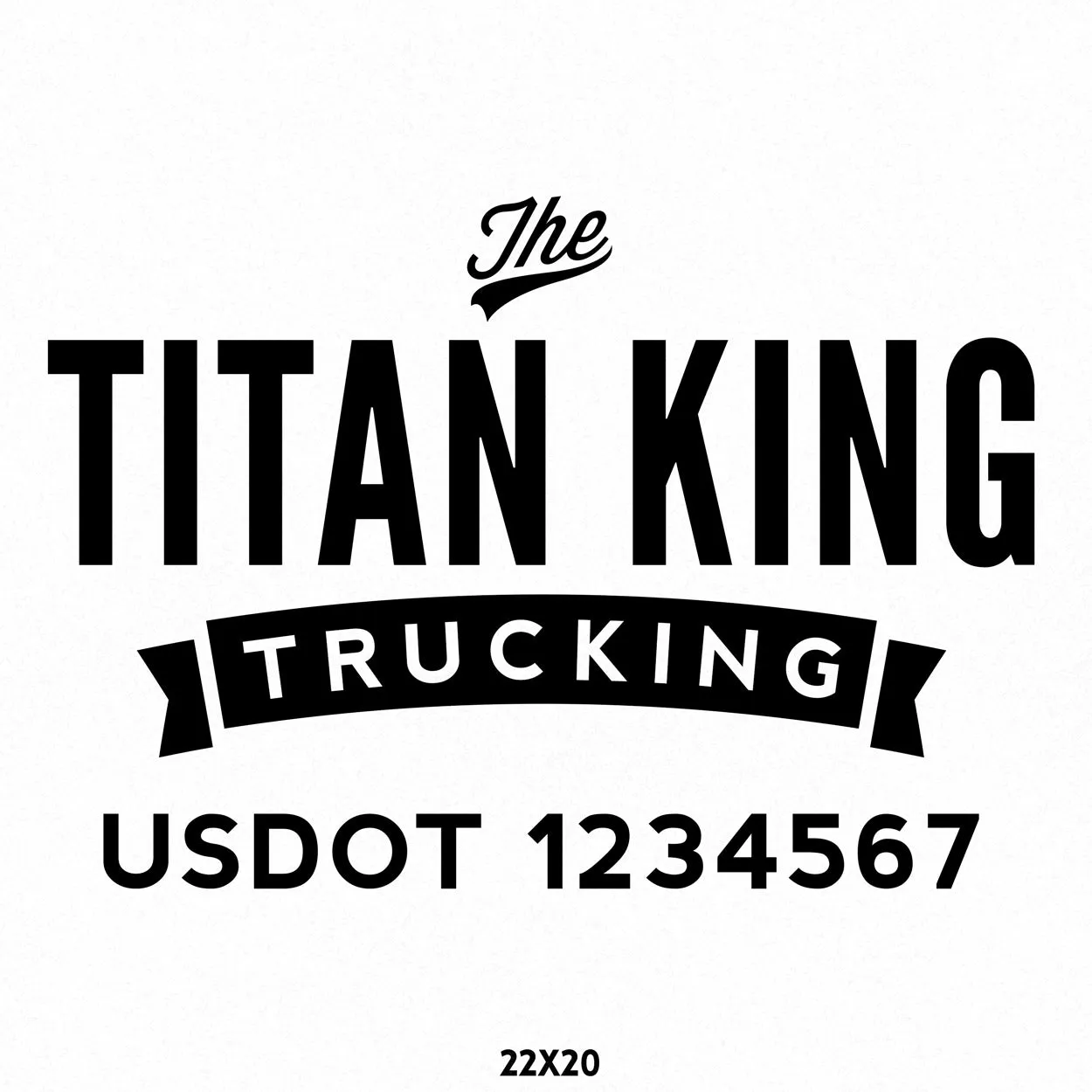 Company Name Truck Decal, 2 Pack