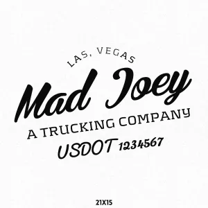 Company Name Truck Decal, 2 Pack