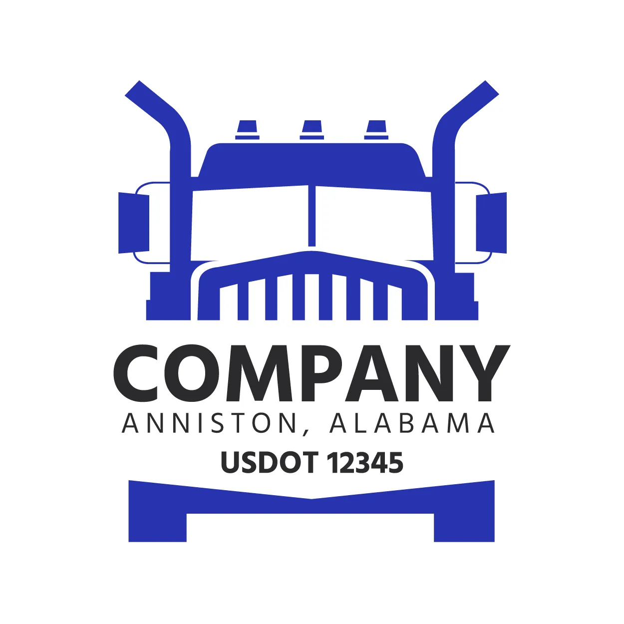 Company Name Truck Door Decal (USDOT), 2 Pack
