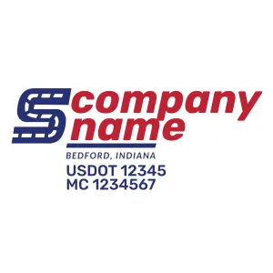 Company Name Truck Door Decal (USDOT), 2 Pack