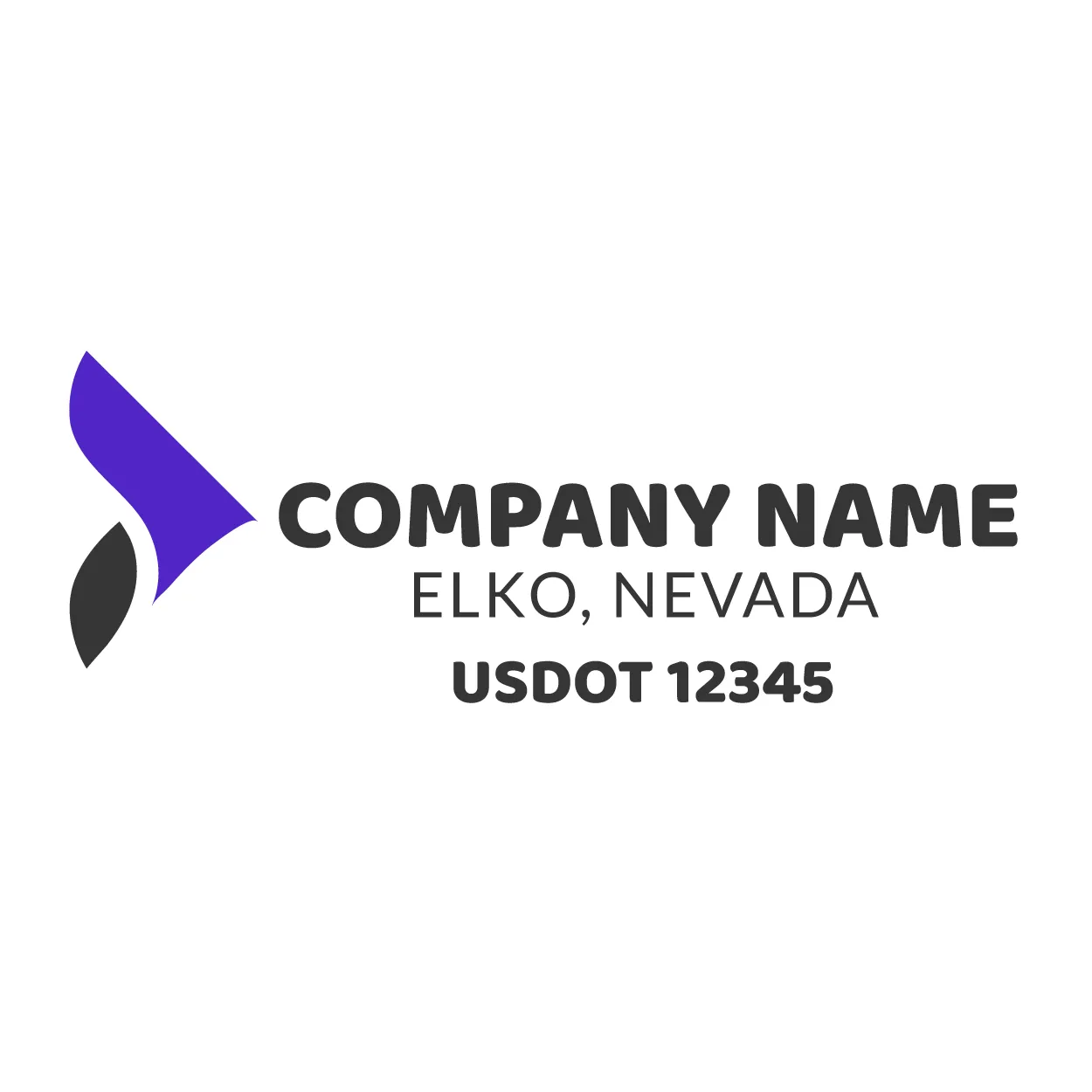 Company Name Truck Door Decal (USDOT), 2 Pack