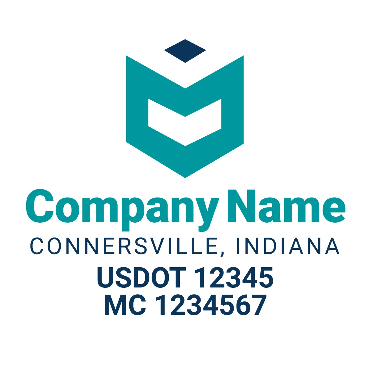 Company Name Truck Door Decal (USDOT), 2 Pack