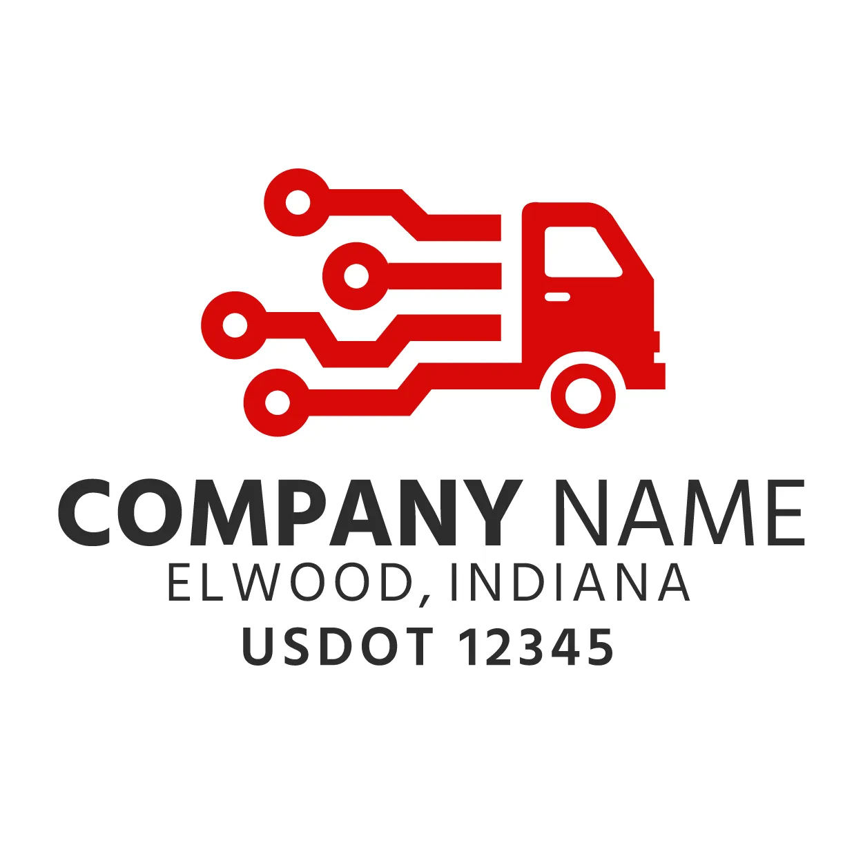 Company Name Truck Door Decal (USDOT), 2 Pack