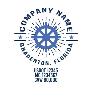 Company Name Truck Door Decal (USDOT), 2 Pack