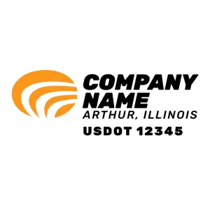 Company Name Truck Door Decal (USDOT), 2 Pack