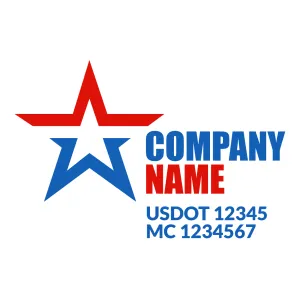 Company Name Truck Door Decal (USDOT), 2 Pack