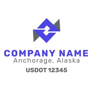 Company Name Truck Door Decal (USDOT), 2 Pack