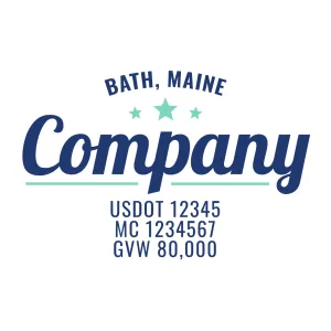 Company Name Truck Door Decal (USDOT), 2 Pack