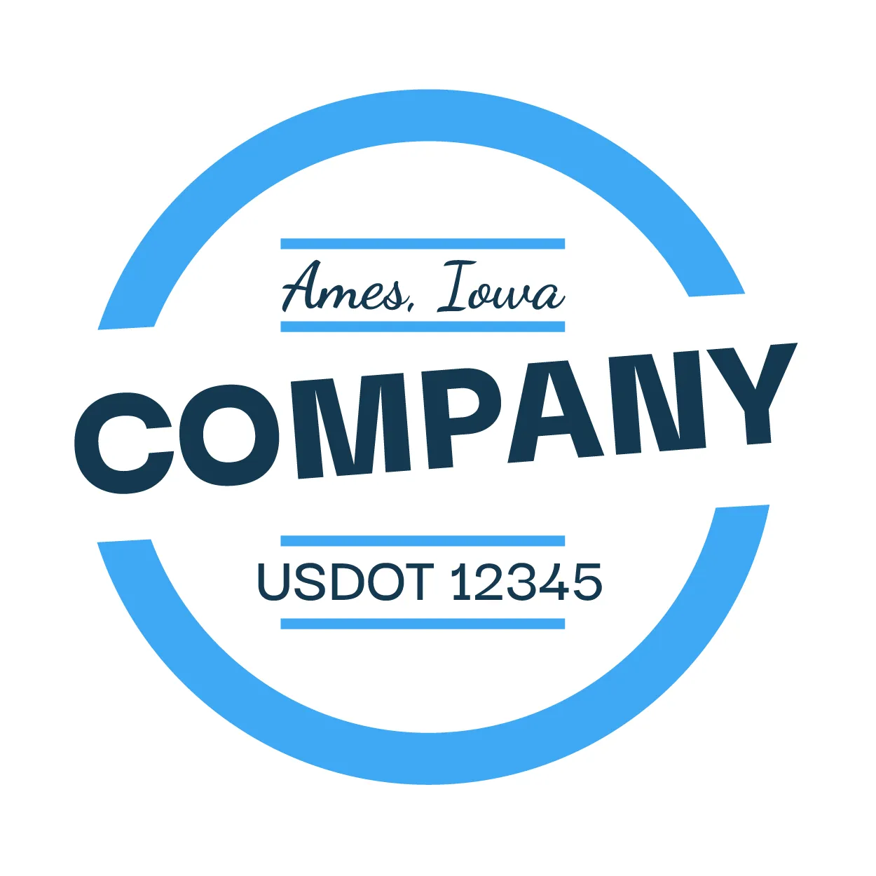 Company Name Truck Door Decal (USDOT), 2 Pack