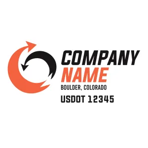 Company Name Truck Door Decal (USDOT), 2 Pack