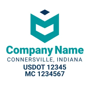 Company Name Truck Door Decal (USDOT), 2 Pack