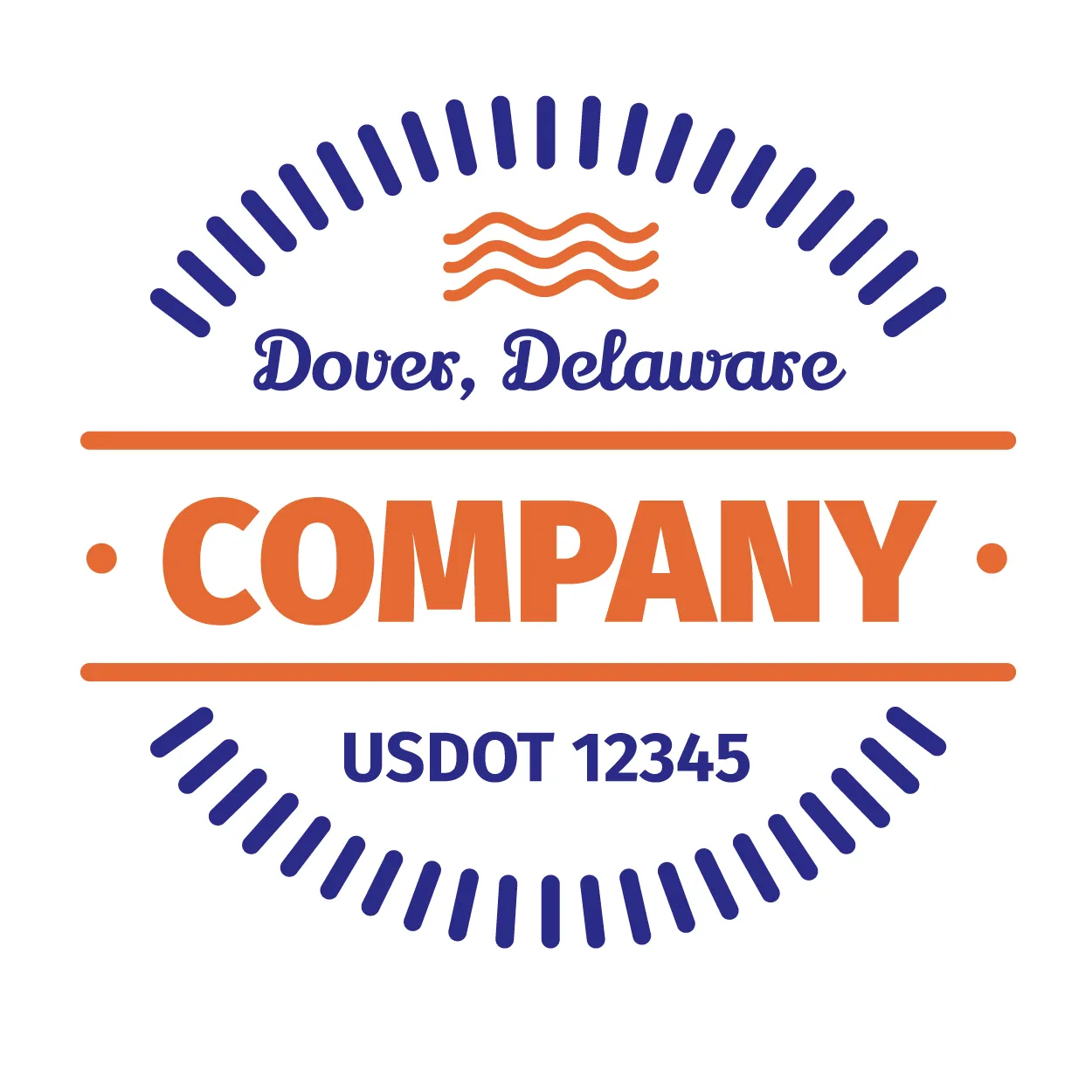 Company Name Truck Door Decal (USDOT), 2 Pack