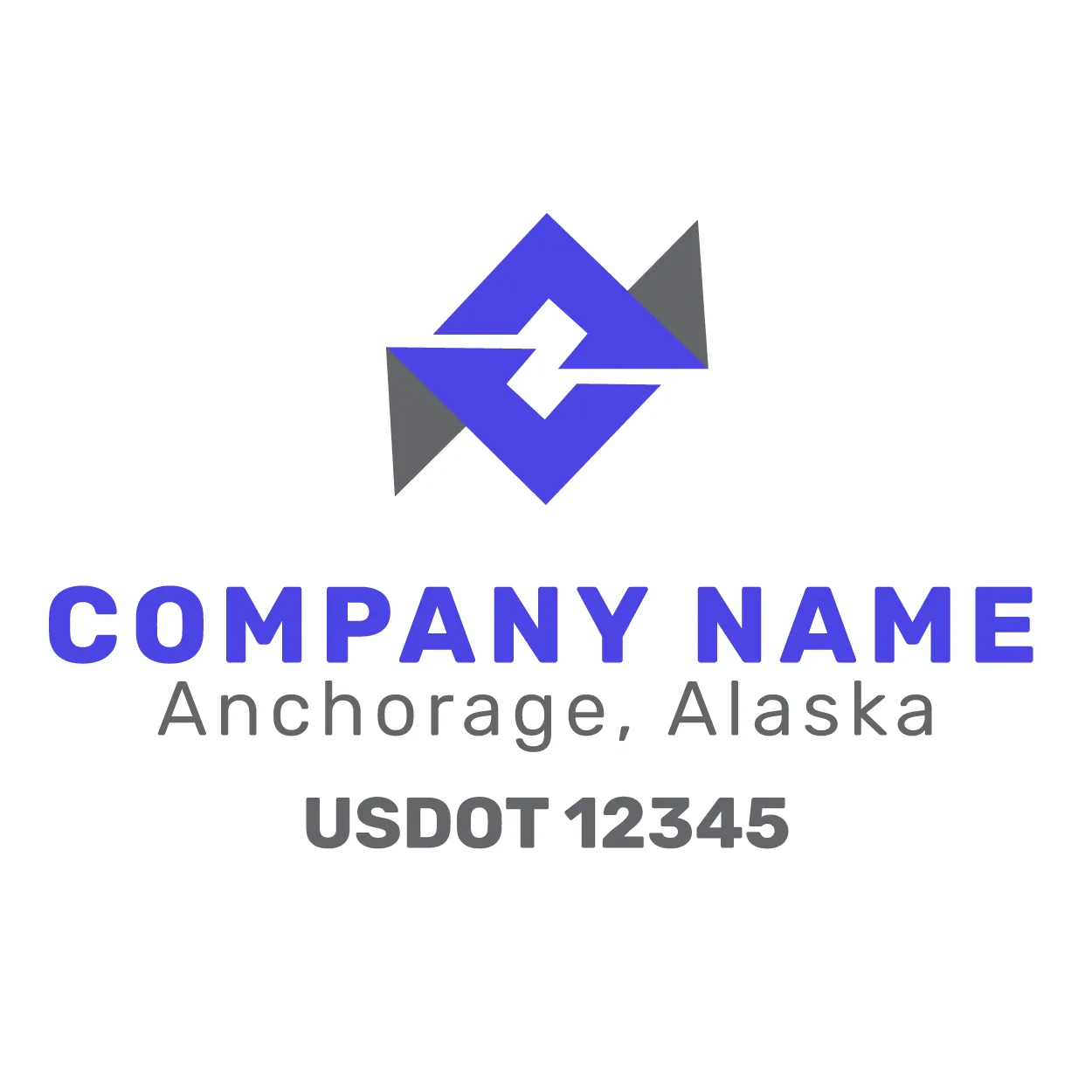 Company Name Truck Door Decal (USDOT), 2 Pack