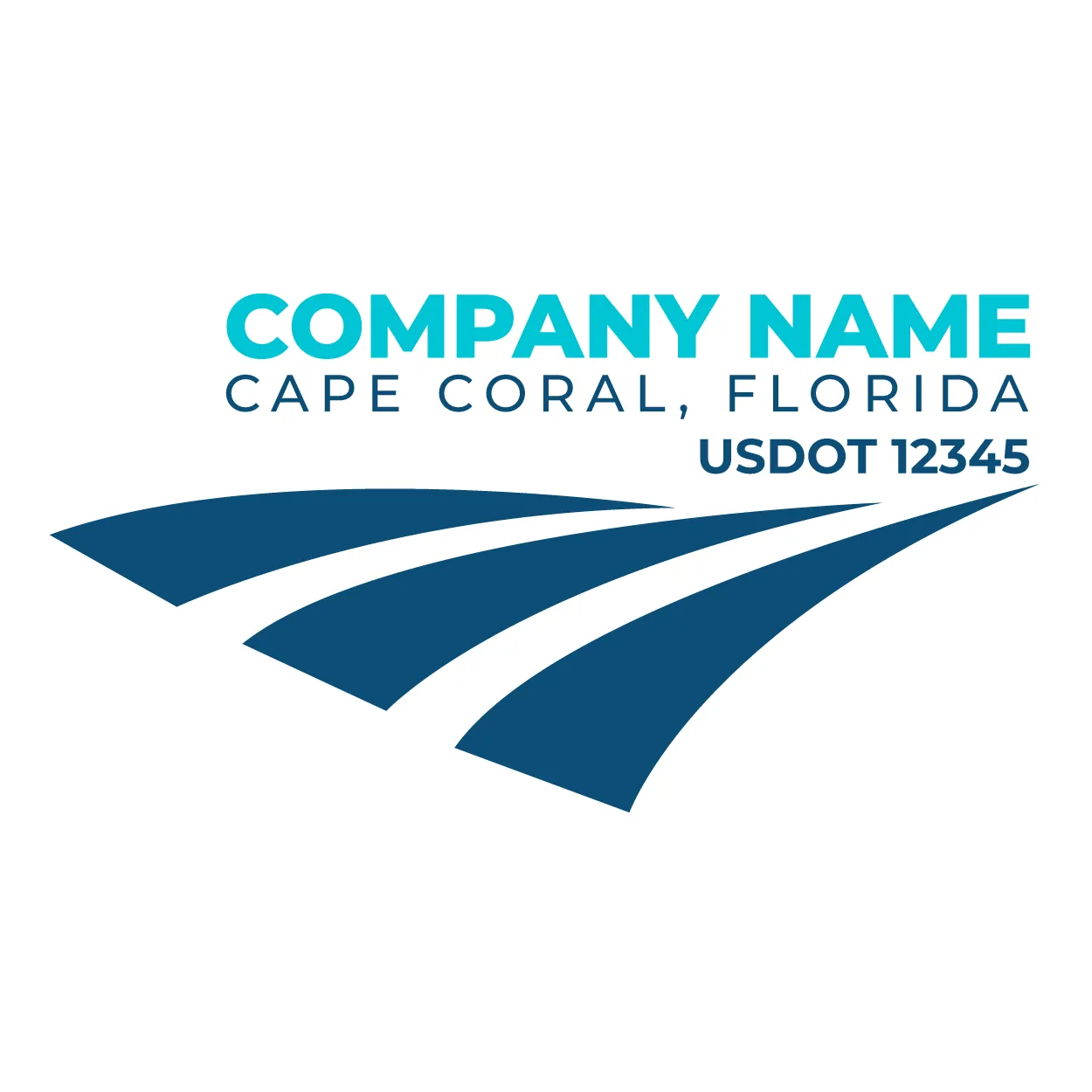 Company Name Truck Door Decal (USDOT), 2 Pack