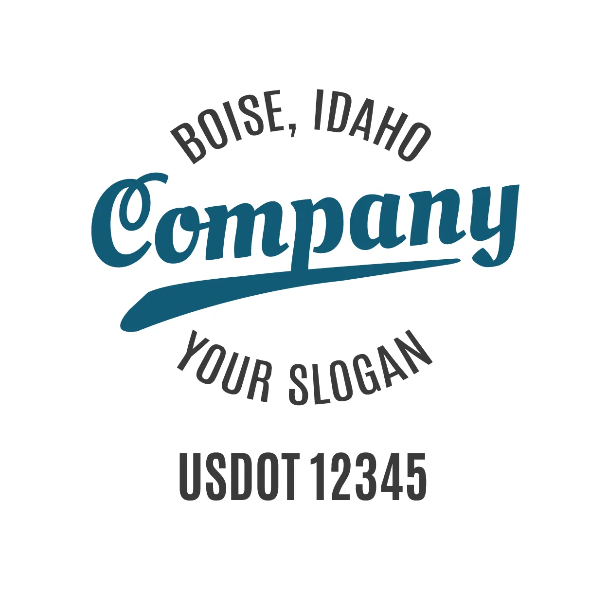 Company Name Truck Door Decal (USDOT), 2 Pack