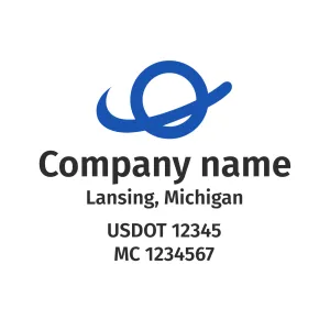 Company Name Truck Door Decal (USDOT), 2 Pack