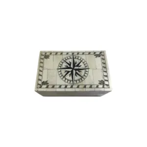 Compass Rose and Border Bone Box
