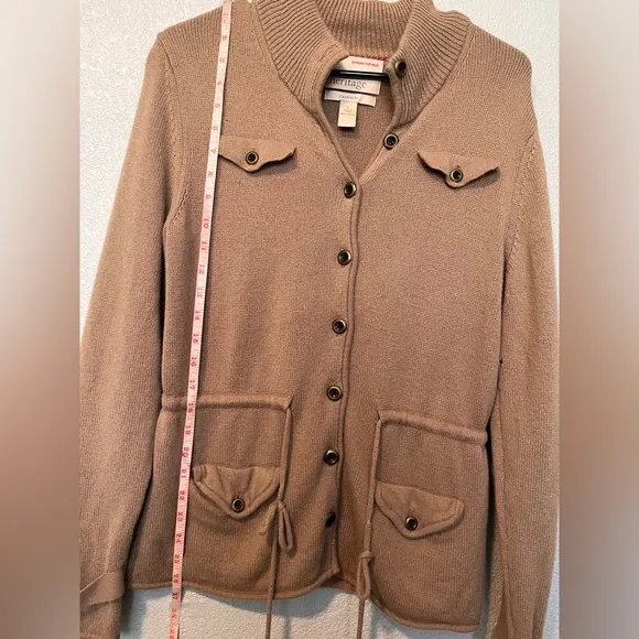 COPY - Banana Republic 100% CASHMERE Women's Tan Button-Up Jacket  cardigan