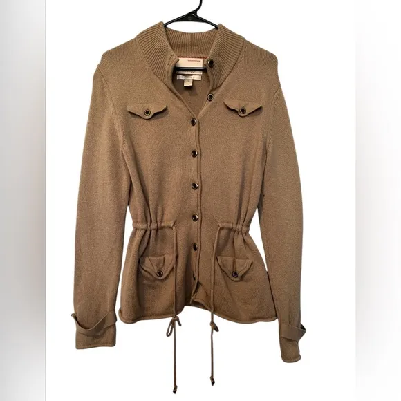 COPY - Banana Republic 100% CASHMERE Women's Tan Button-Up Jacket  cardigan
