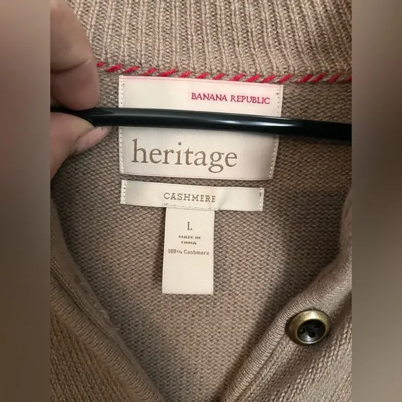 COPY - Banana Republic 100% CASHMERE Women's Tan Button-Up Jacket  cardigan