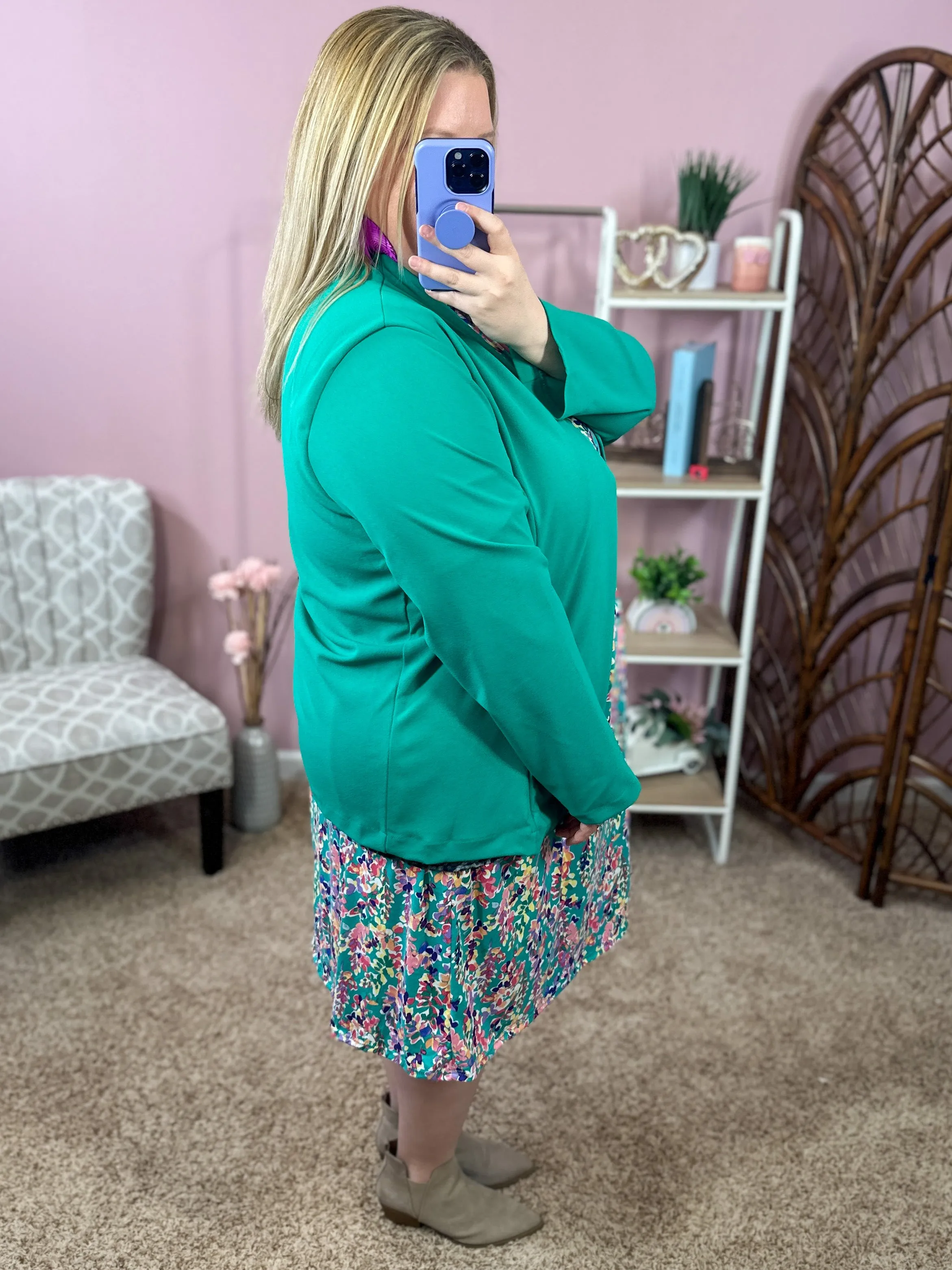 Corner Office Blazer - Jade