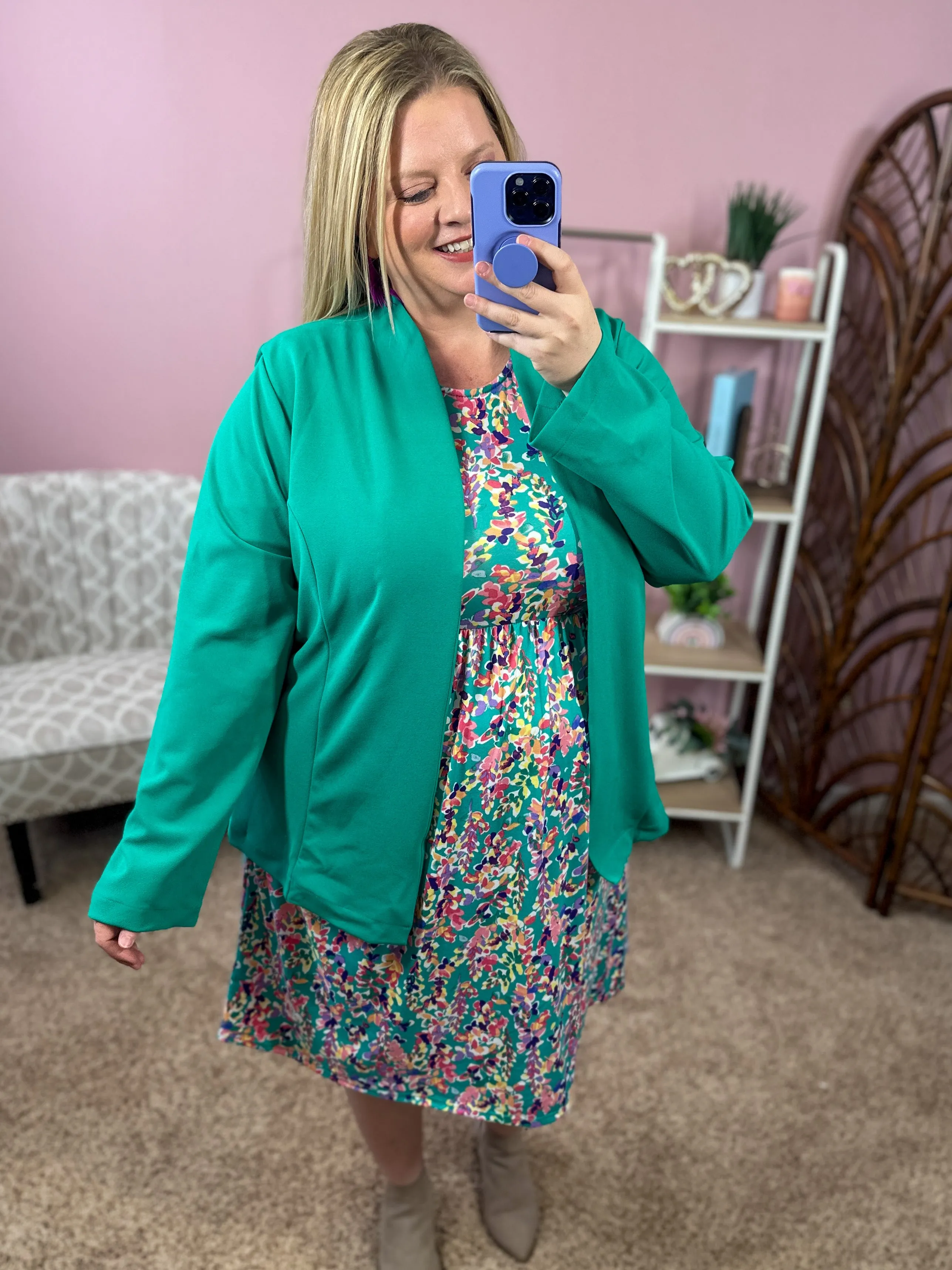 Corner Office Blazer - Jade