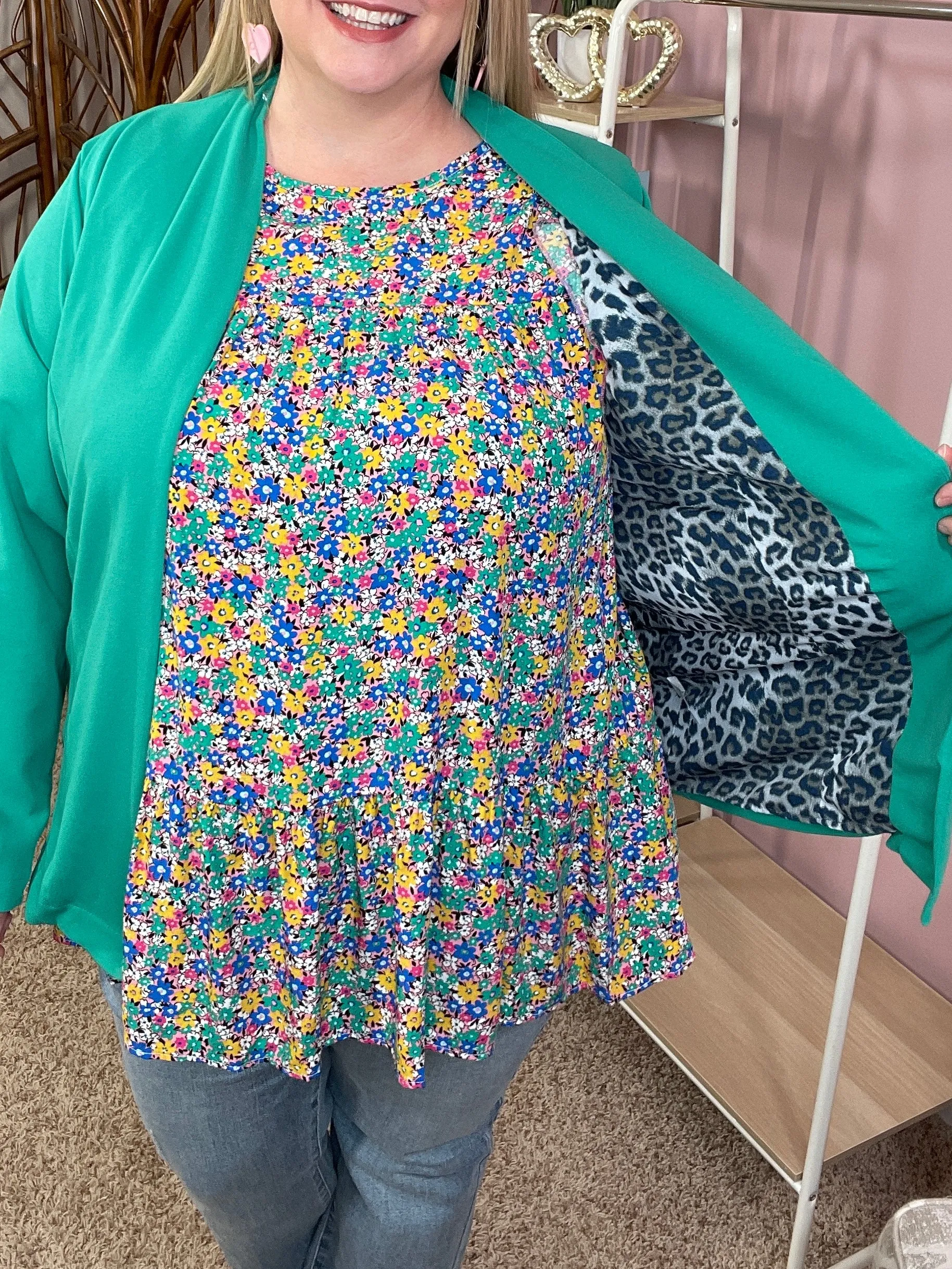 Corner Office Blazer - Jade