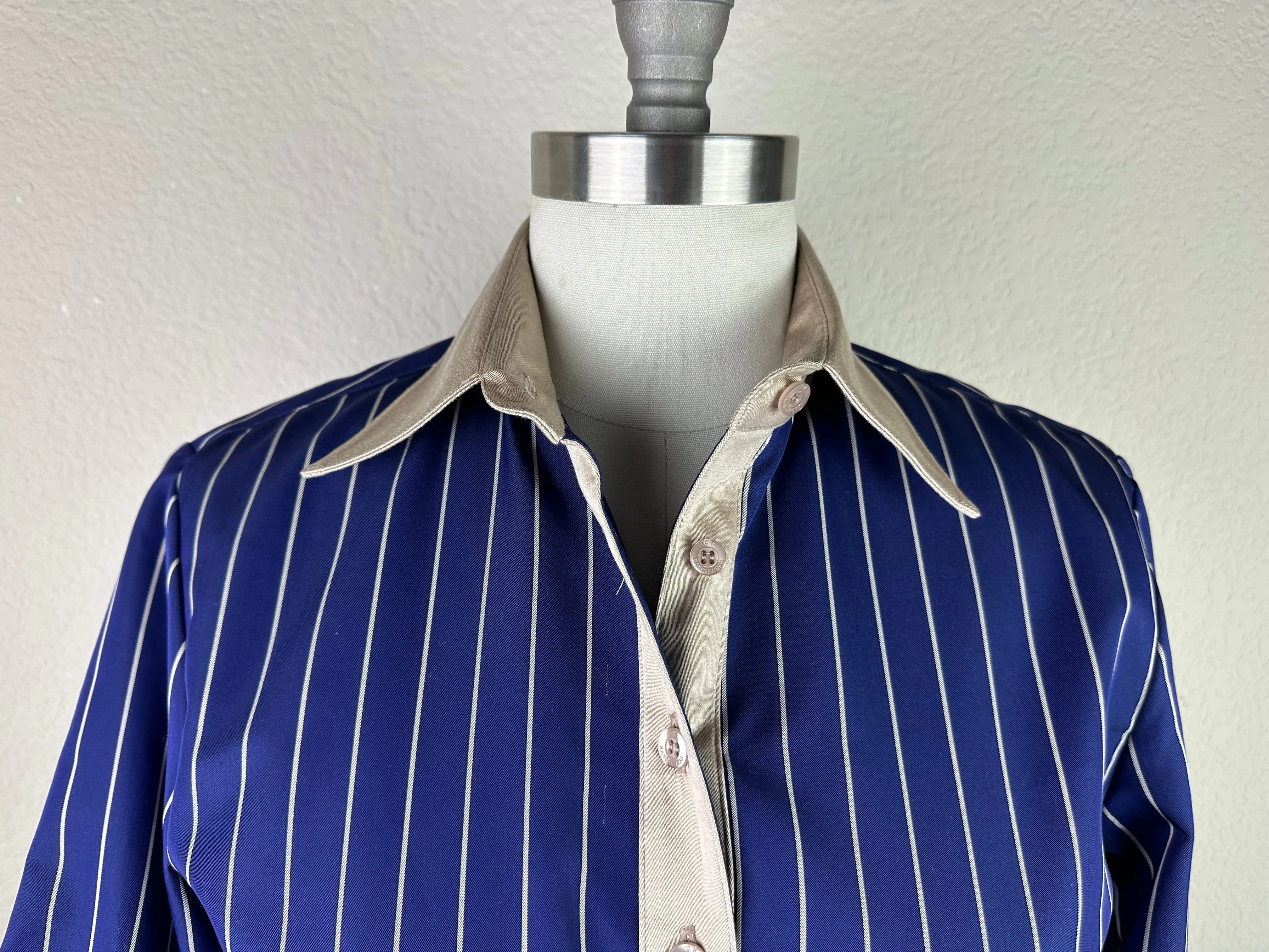 CR Tradition Navy and Champagne Stripe - FINAL SALE