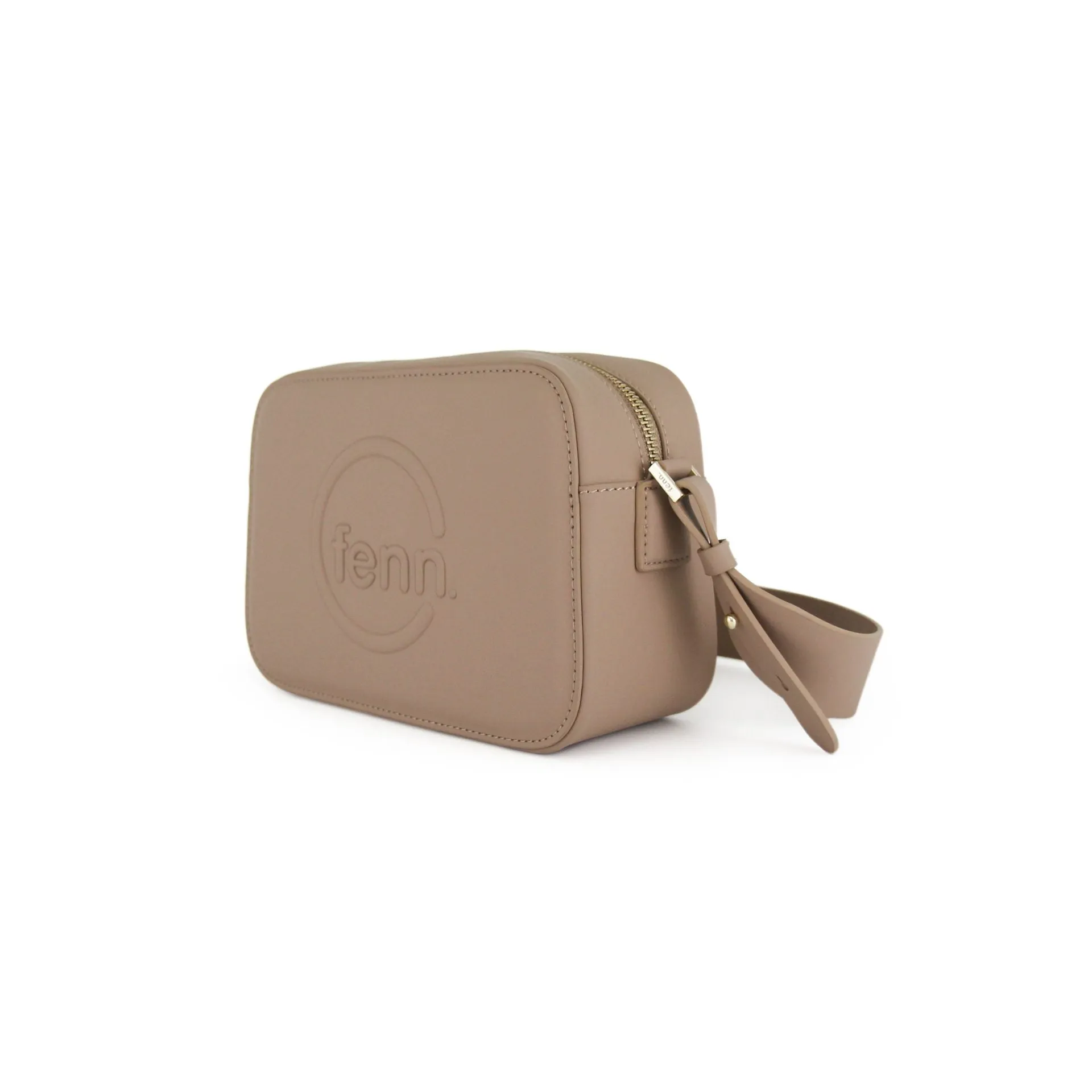 Crossbody Bag – Cappuccino with Gold Zip