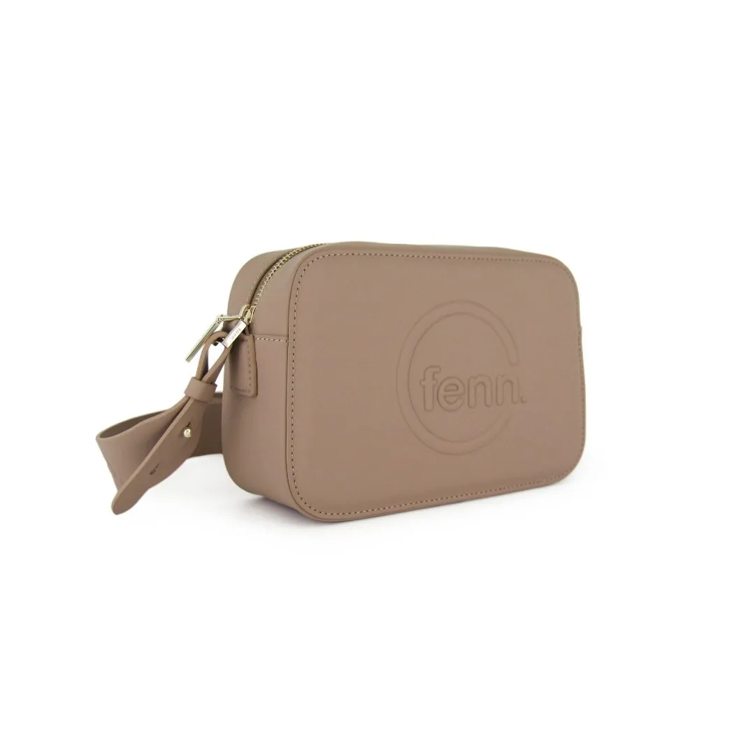 Crossbody Bag – Cappuccino with Gold Zip