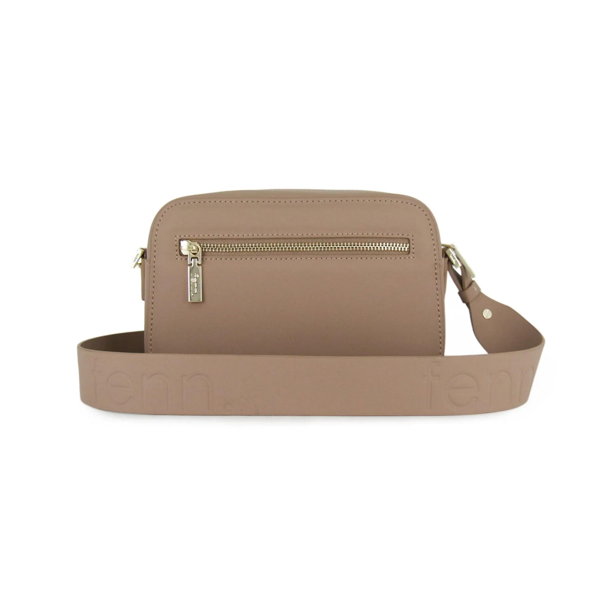 Crossbody Bag – Cappuccino with Gold Zip