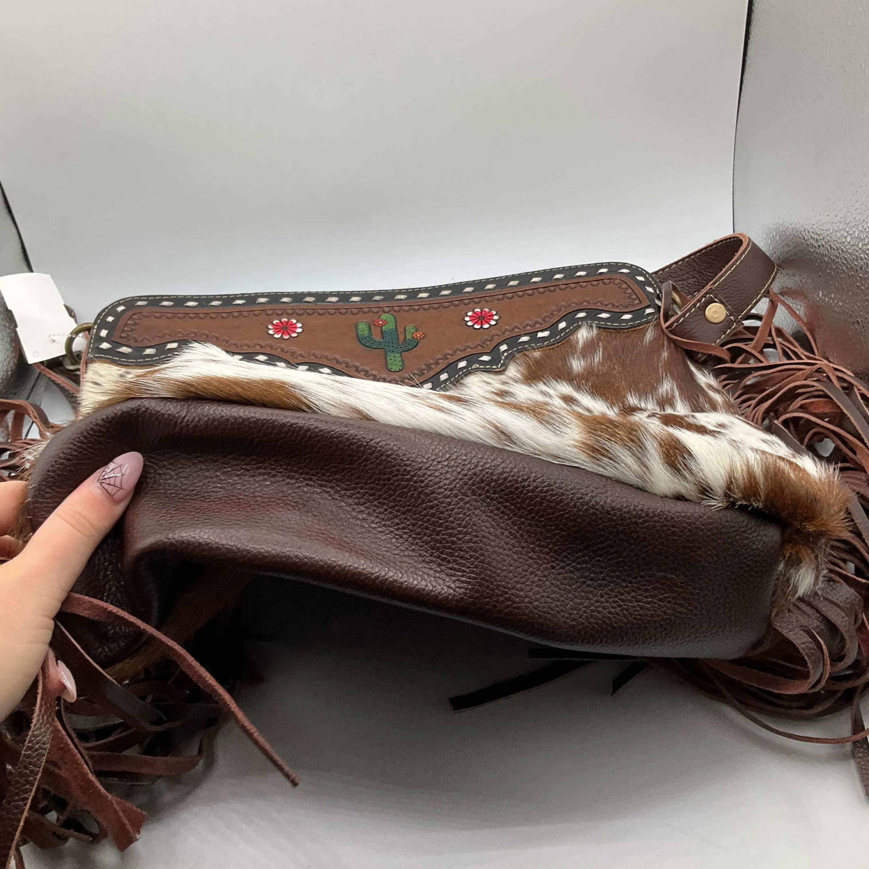 Crossbody Leather By Myra, Size: Medium